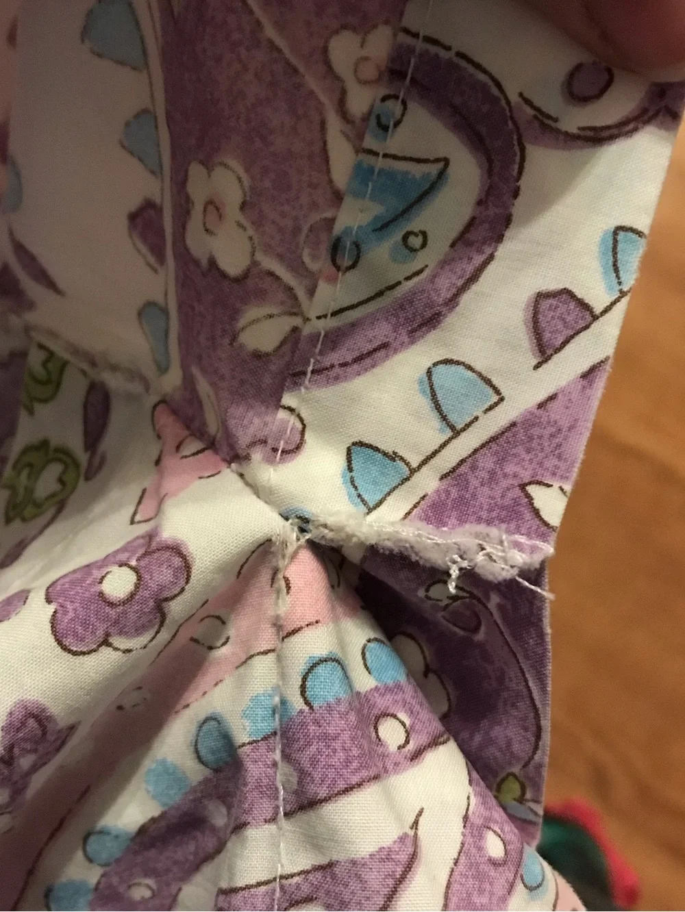 Pottery Barn kids purple paisley printed standard pillowcase sham